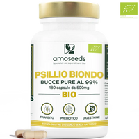 Psillio biondo bucce bio capsule amoseeds specialisti dei superalimenti bio