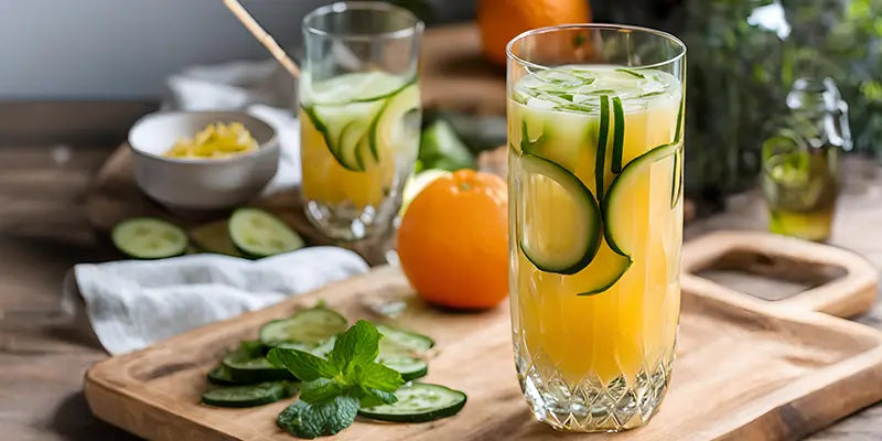 Ricetta per il cocktail di Maté, arancia e cetriolo Biologico