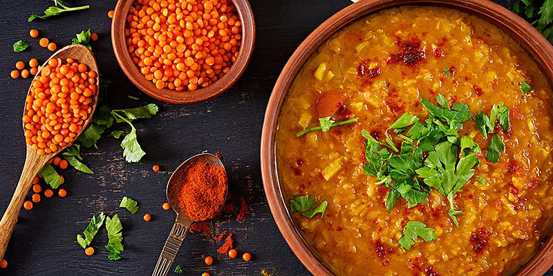 Ricetta dahl lenticchia corallo con curcuma bio amosseds superalimenti bio