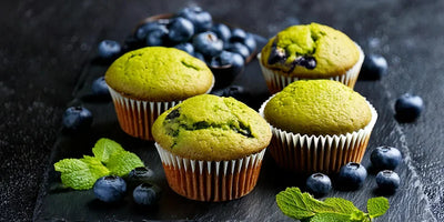 Ricetta dei Muffin con Mirtilli, Matcha e Semi Bio