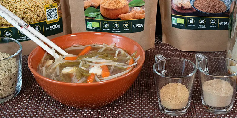 brodo noodles zenzero Amoseeds specialisti superalimenti Bio