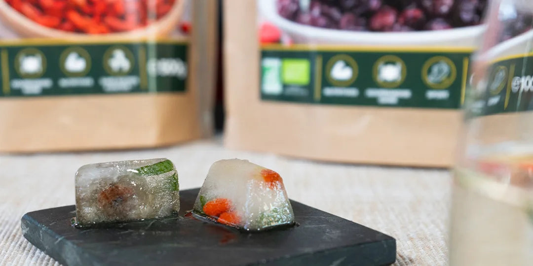 ricetta cubetti ghiaccio superfrutti Amoseeds specialisti superalimenti Bio.