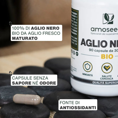 Qualita Aglio Nero Bio - capsule - amoseeds specialisti dei superalimenti bio