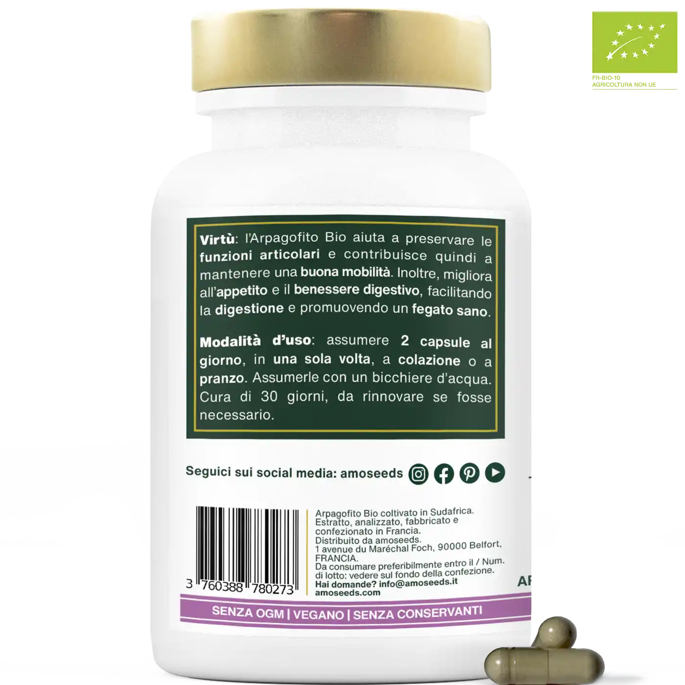 Arpagofito capsule bio amoseeds specialisti dei superalimenti bio