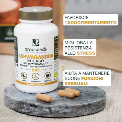 Virtu Ashwagandha Bio - amoseeds specialisti dei superalimenti bio