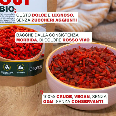 Qualita Bacche di Goji Bio - amoseeds specialisti dei superalimenti bio