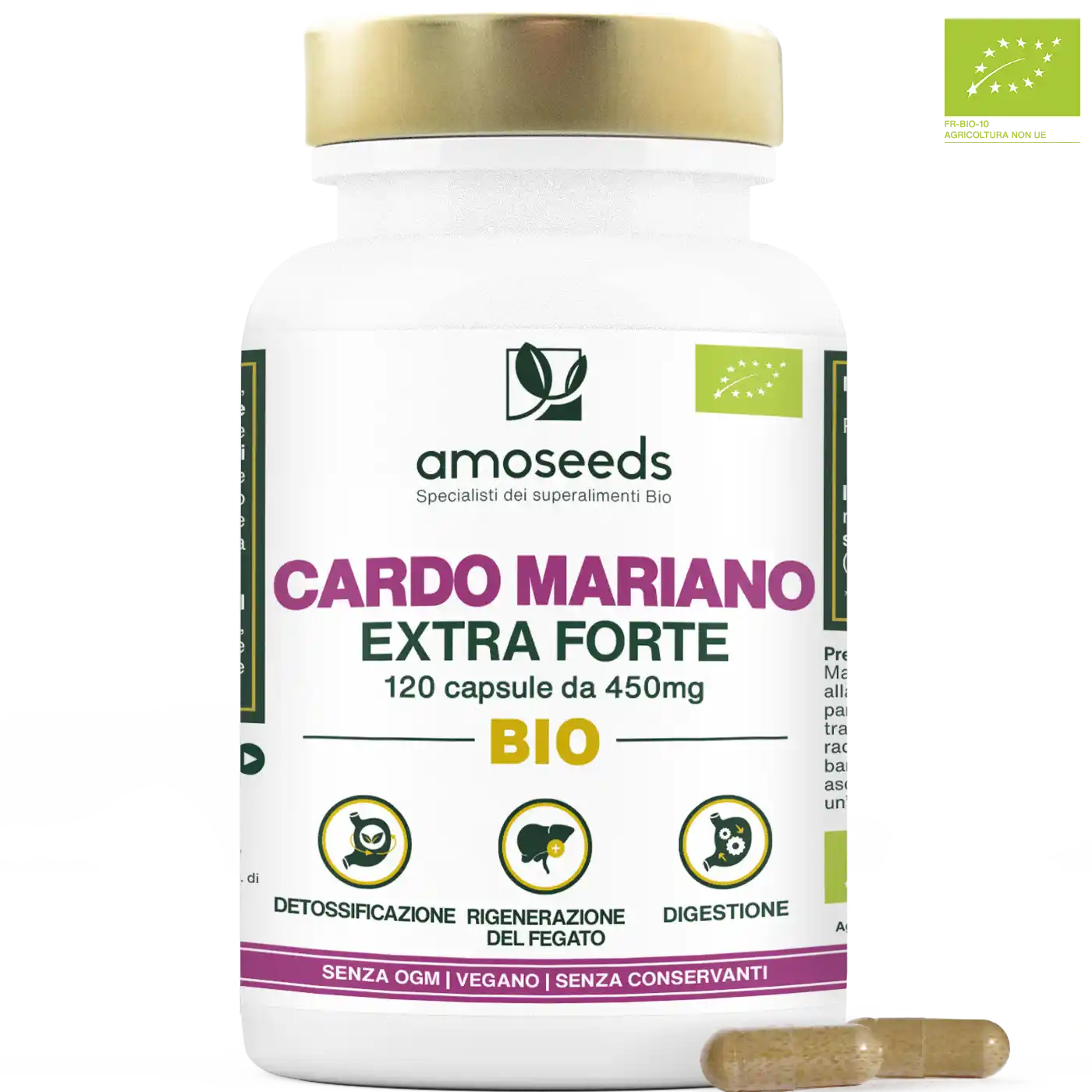 Cardo mariano bio capsule amoseed specialisti dei superalimenti bio