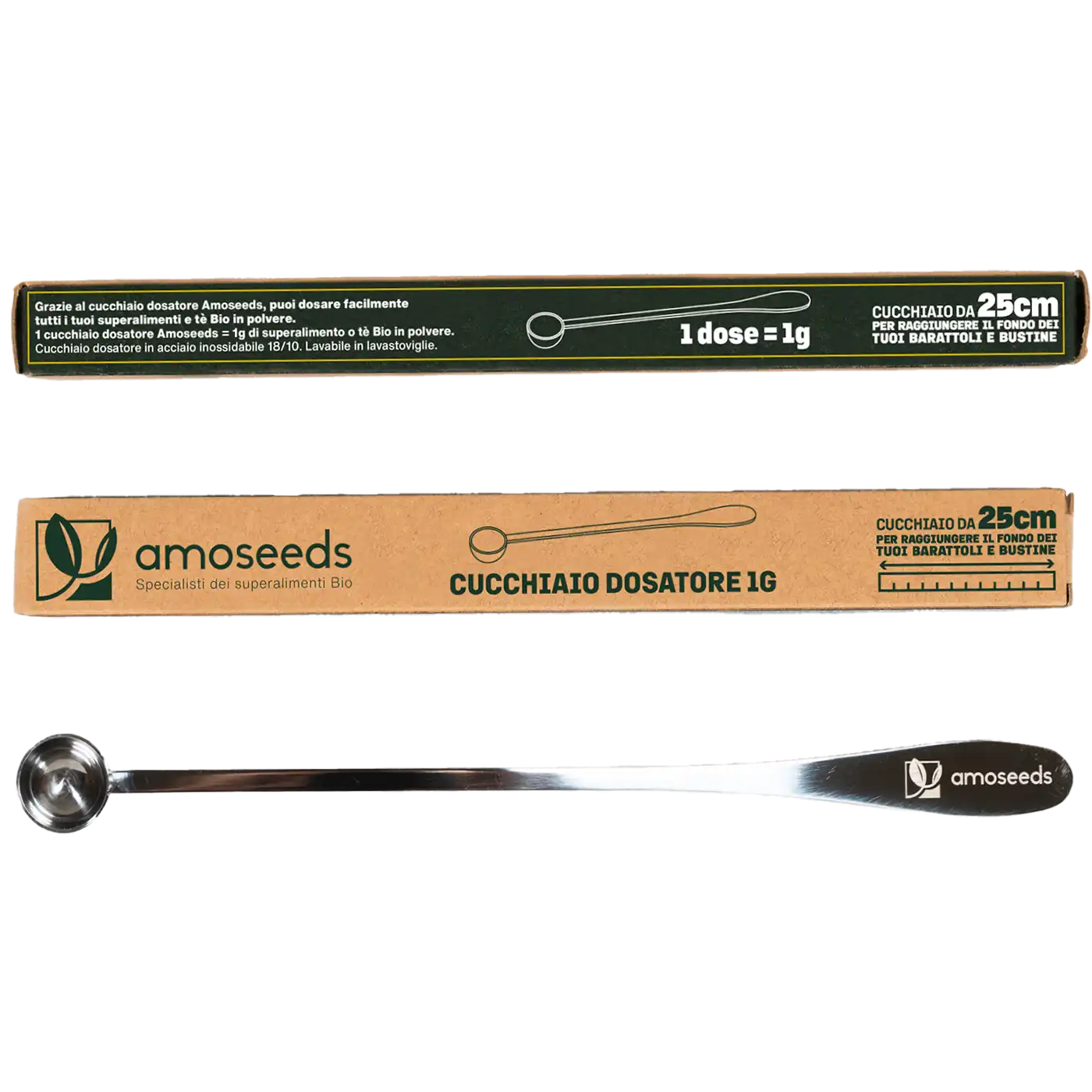 Cucchiaio dosatore 1g | Manico 25 cm