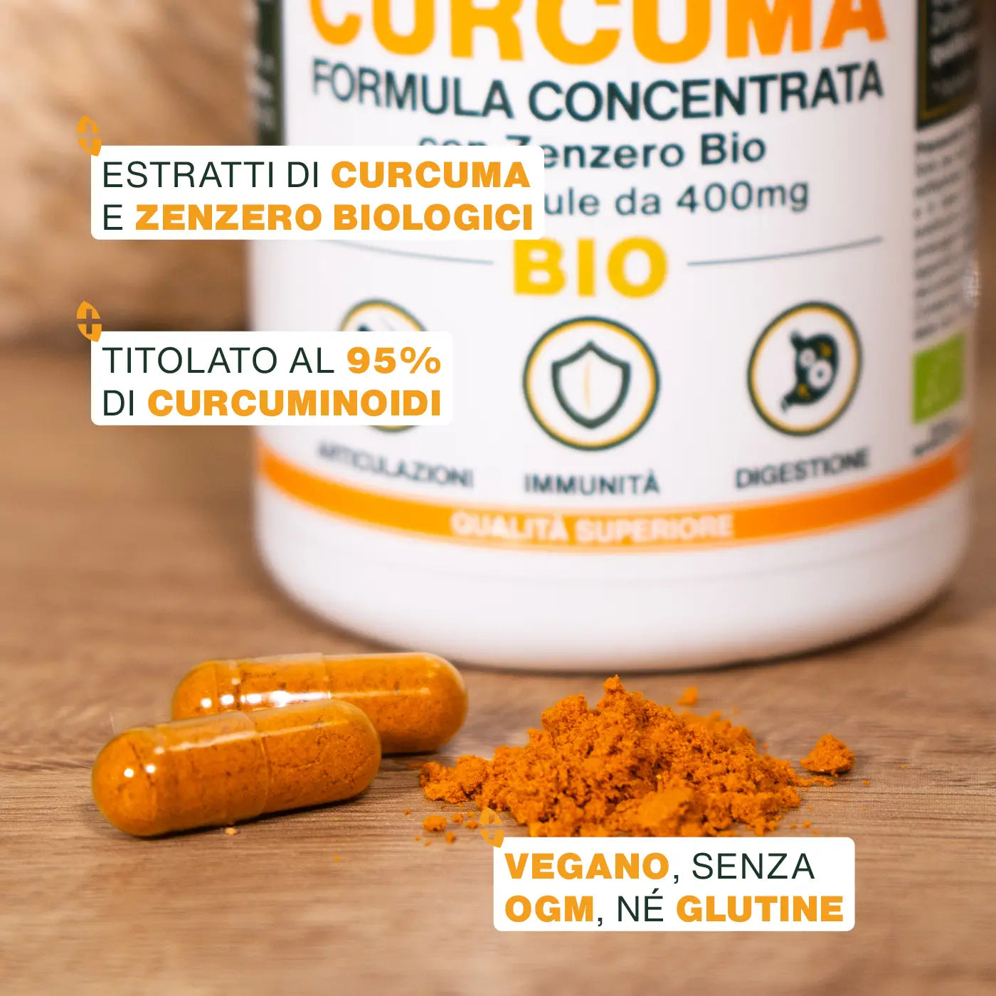 250 Capsule Da 620 Mg, Alta Concentrazione Di Curcumina - Foto 2