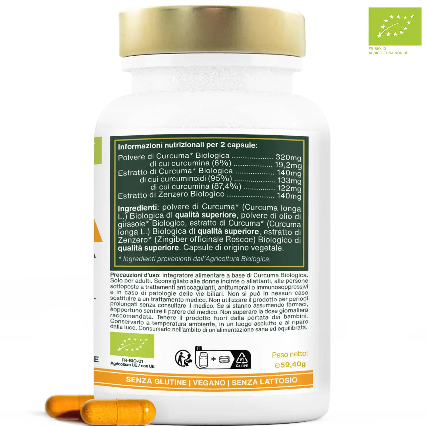 Curcuma Zenzero capsule Bio amoseeds specialisti dei superalimenti bio