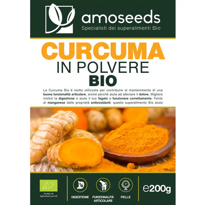 Curcuma polvere Bio amoseeds specialisti dei superalimenti bio