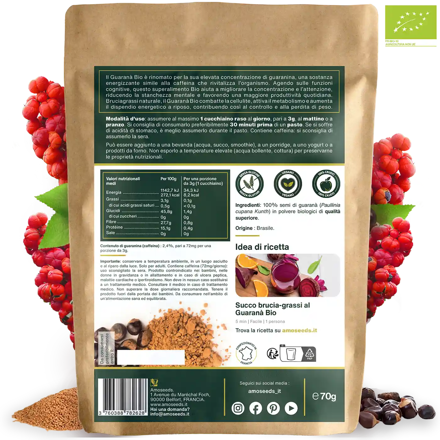 Guarana Bio - amoseeds specialisti superalimenti bio