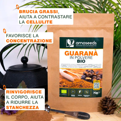 Benefici Guarana Bio - amoseeds specialisti superalimenti bio