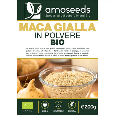 Maca Gialla Bio, amoseeds specialisti superalimenti bio