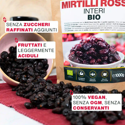 Qualita Mirtilli Rossi Bio - amoseeds specialisti superalimenti bio