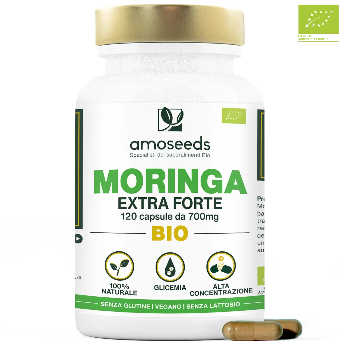 Moringa Bio - capsule - amoseeds specialisti dei superalimenti bio