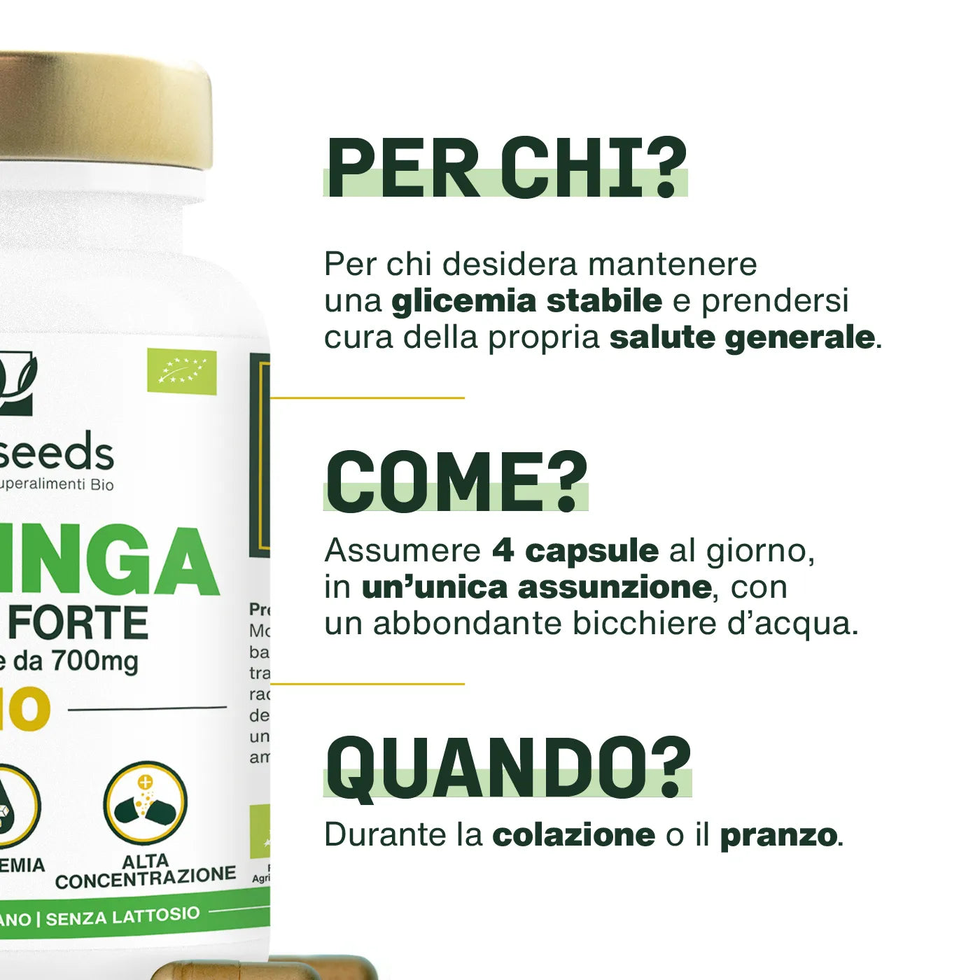 Uso Moringa Bio - capsule - amoseeds specialisti dei superalimenti bio