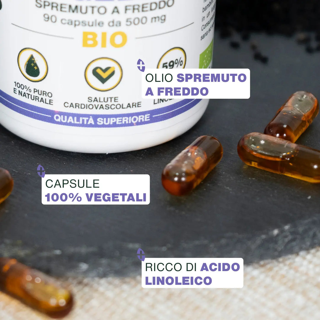 IVL - Olio Di Semi Neri Biologici - 120 Capsule Di Italia