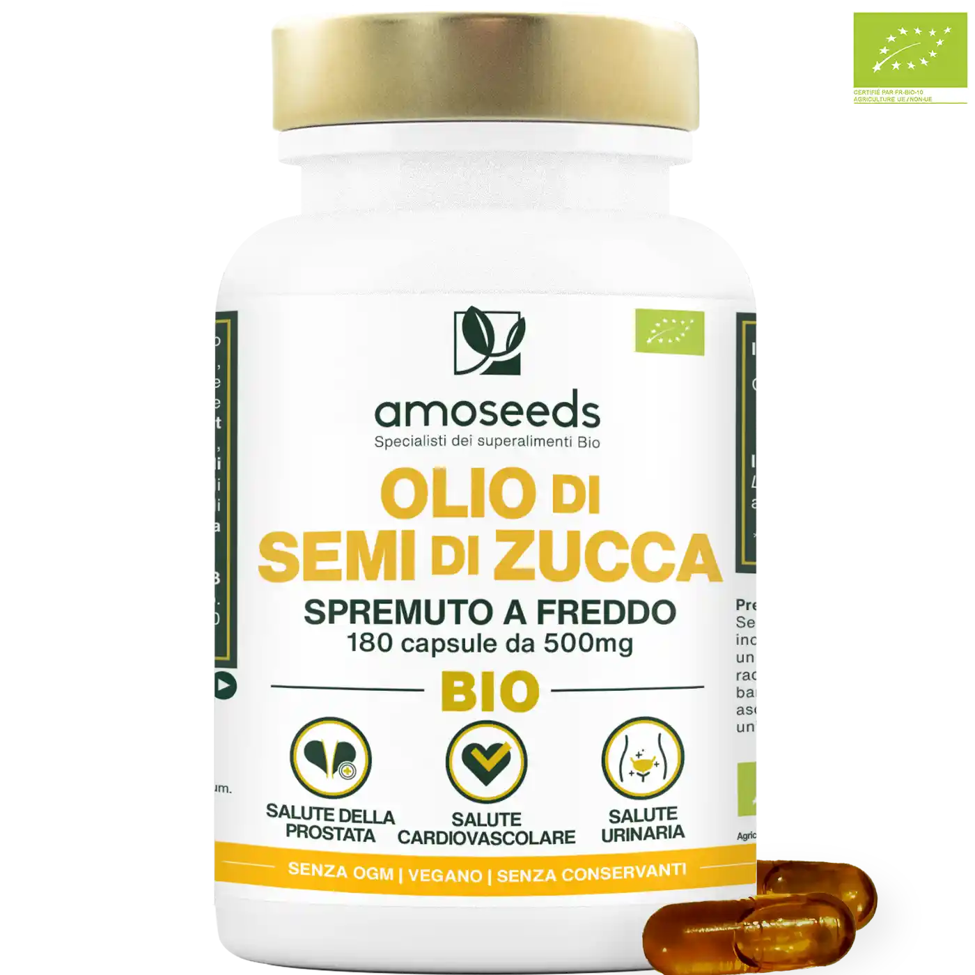 Olio di Semi di Zucca Bio - amoseeds specialisti dei superalimenti bio