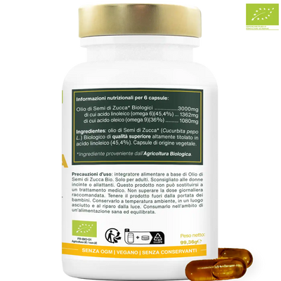 Olio di Semi di Zucca Bio - amoseeds specialisti dei superalimenti bio