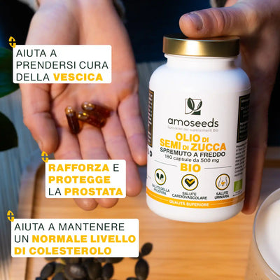Olio di Semi di Zucca Bio - amoseeds specialisti dei superalimenti bio