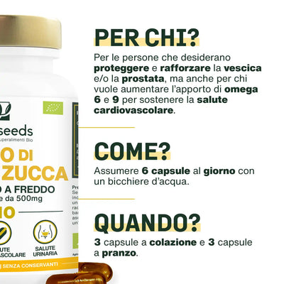 Olio di Semi di Zucca Bio - amoseeds specialisti dei superalimenti bio