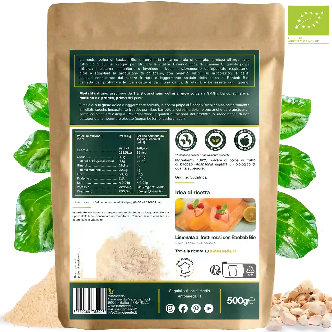 Baobab in polvere Bio 500G