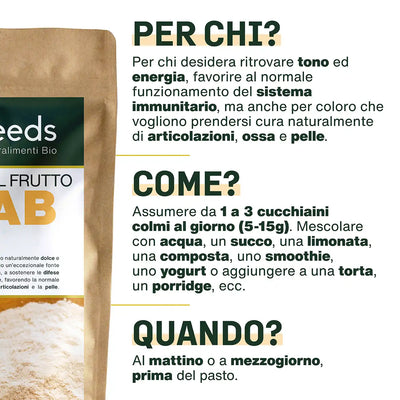 Uso Polpa disidratata del frutto Baobab Bio - amoseeds specialisti dei superalimenti bio