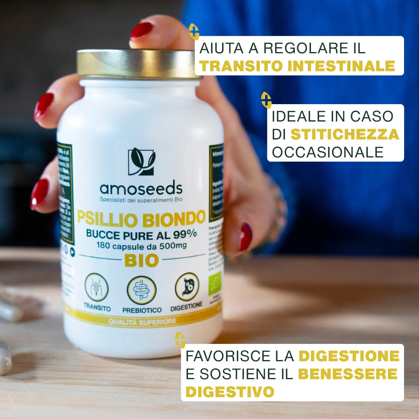 Benefici Psillio Biondo Bio - amoseeds specialisti dei superalimenti bio