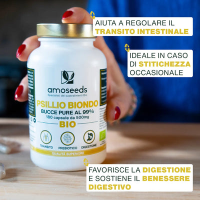 Benefici Psillio Biondo Bio - amoseeds specialisti dei superalimenti bio