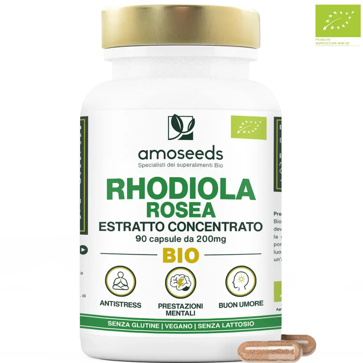 Rhodiola Rosea Bio, Estratto Concentrato | 90 capsule