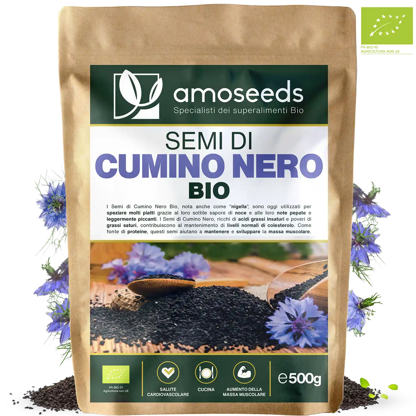 Semi Cumino Nero Bio amoseeds specialisti dei superalimenti Bio
