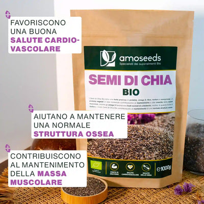 Virtu Semi di Chia 1kg Bio - amoseeds specialisti superalimenti bio