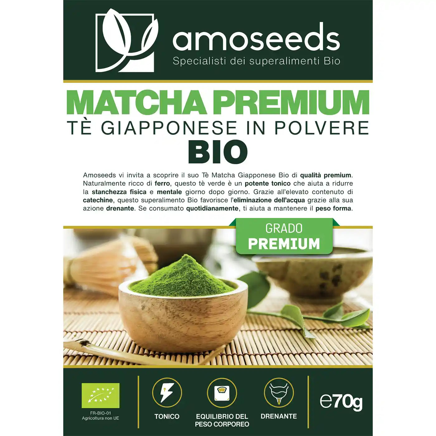 Te Matcha Bio amoseeds specialisti dei superalimenti bio