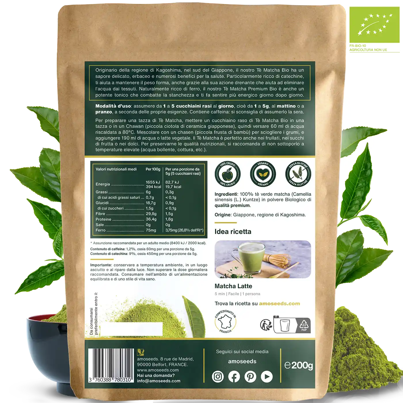 Te Matcha Bio amoseeds specialisti dei superalimenti bio