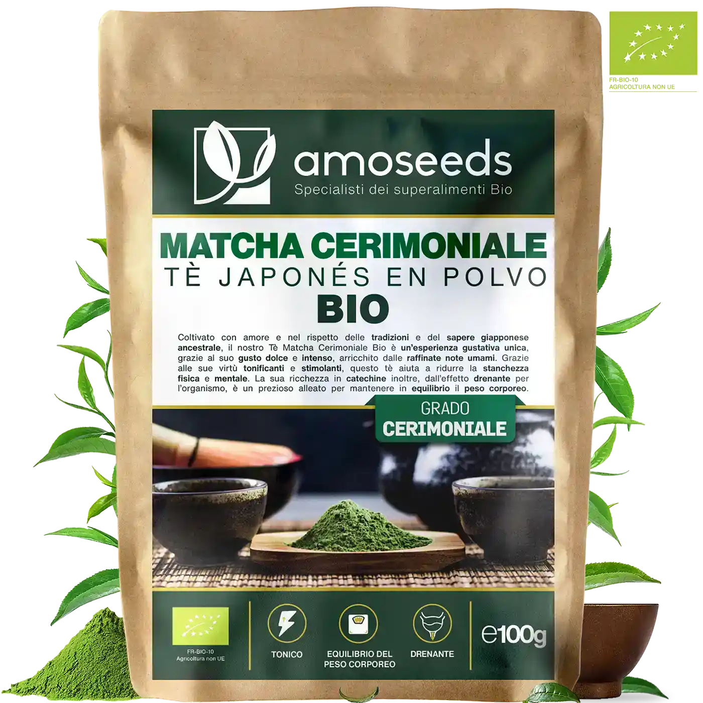 Te Matcha Cerimoniale Bio amoseeds specialisti superalimenti bio