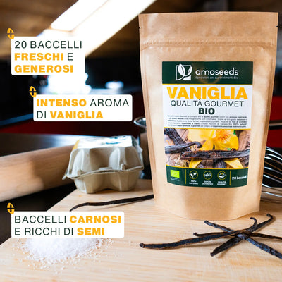 Virtu Vaniglia 20 baccelli - amoseeds specialisti dei superalimenti bio