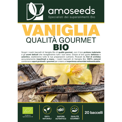 Vaniglia 20 baccelli - amoseeds specialisti dei superalimenti bio